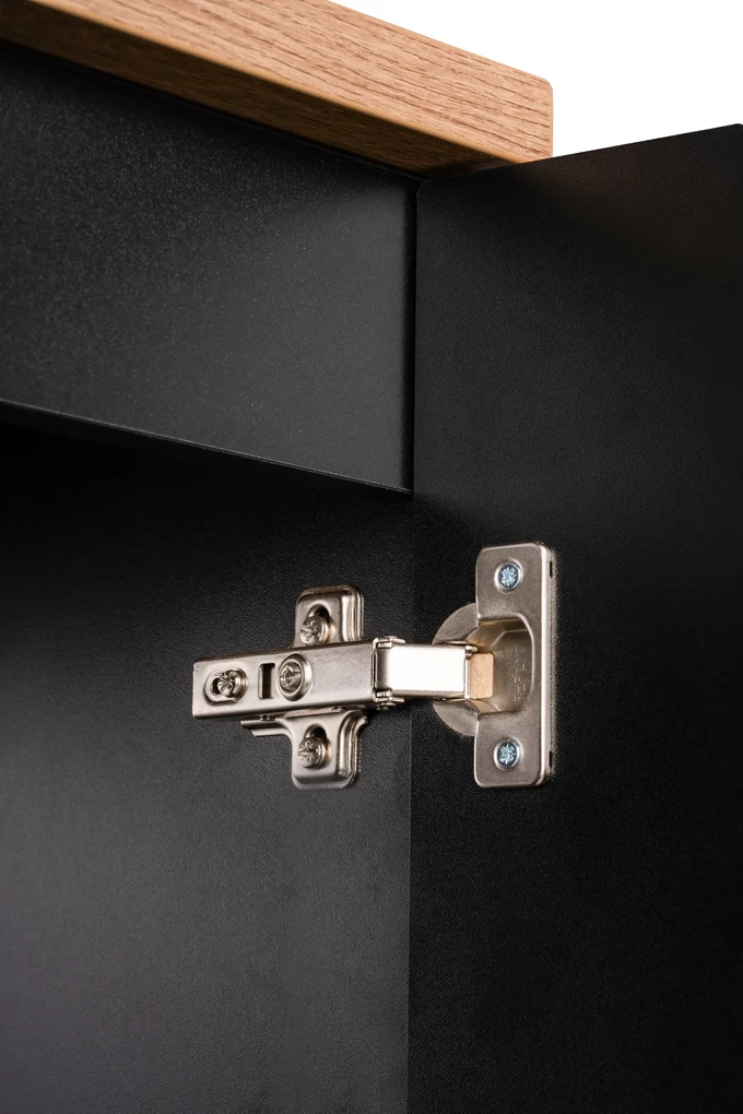 Comad Nova Black onderkast met 2 deuren 80x40x60cm zwart