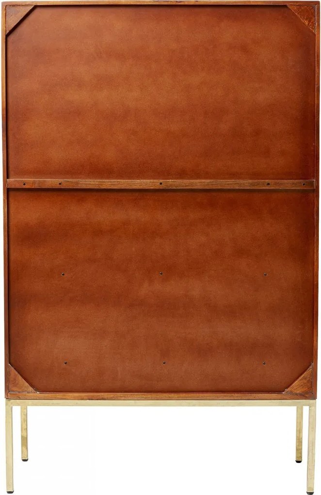 Kledingkast Mangohout Messing - 115x54x180cm.