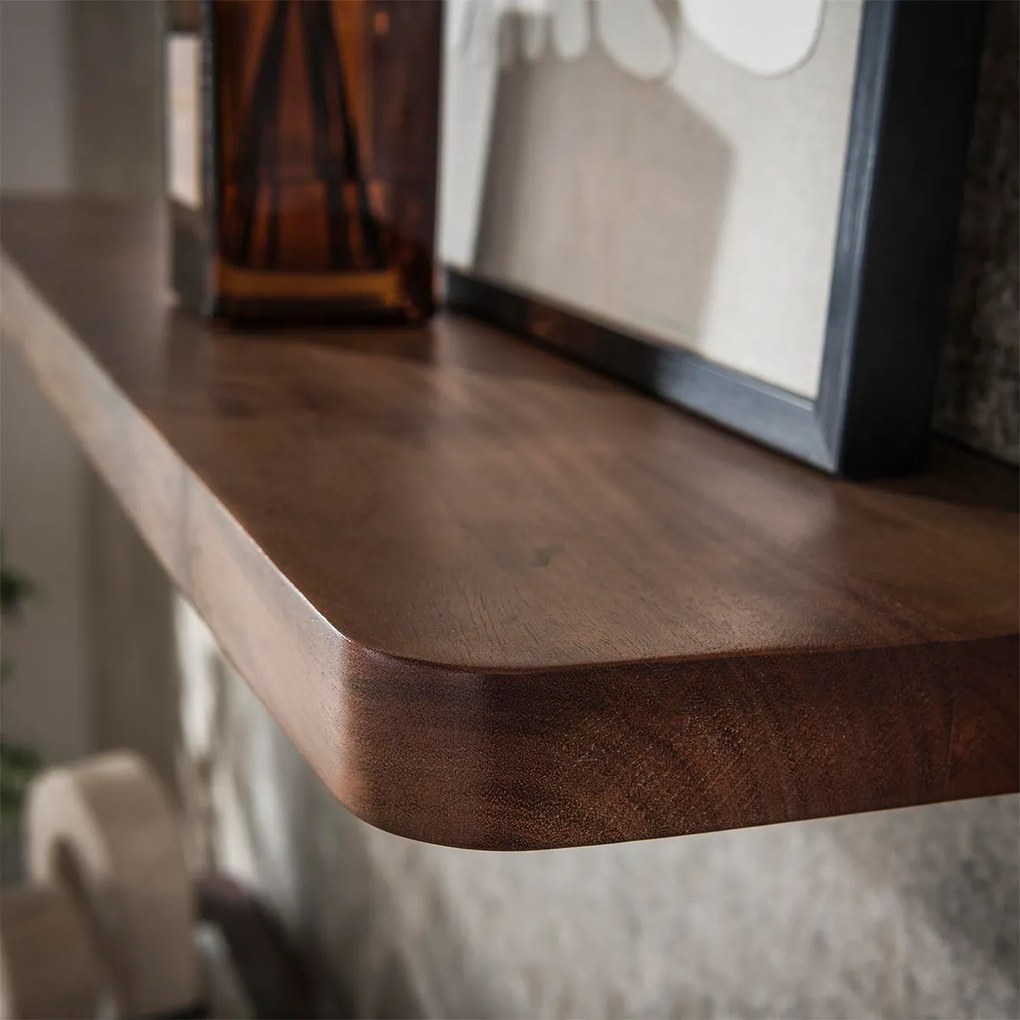 Zwevende Wandplank Van Acaciahout 120 - 120x20x4cm.