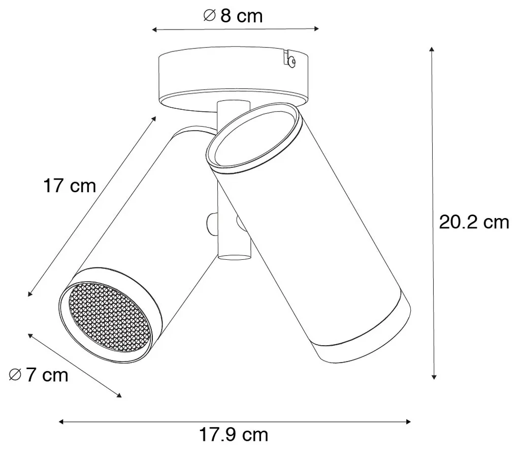 SLV 143430 BIMA 2 Spot für Hochvolt-Stromschiene 1Phasen zweiflammig Q