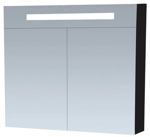 Sanituba Spiegelkast Double Face 80cm Hoogglans Zwart