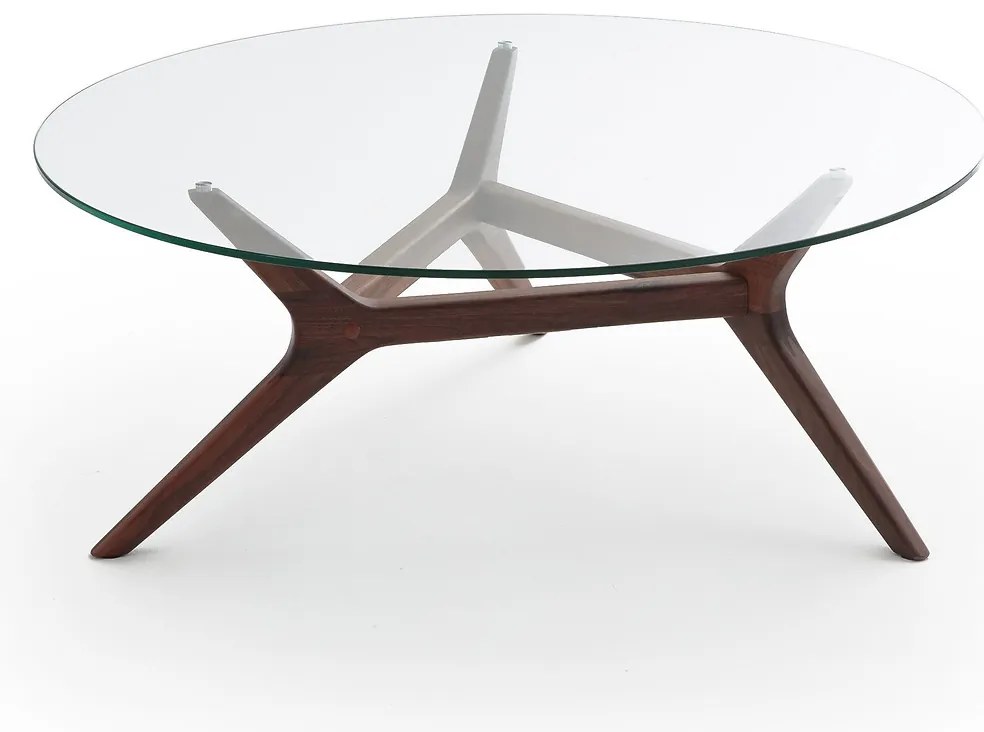 Salontafel in notenhoutø90 cm, Maricielo