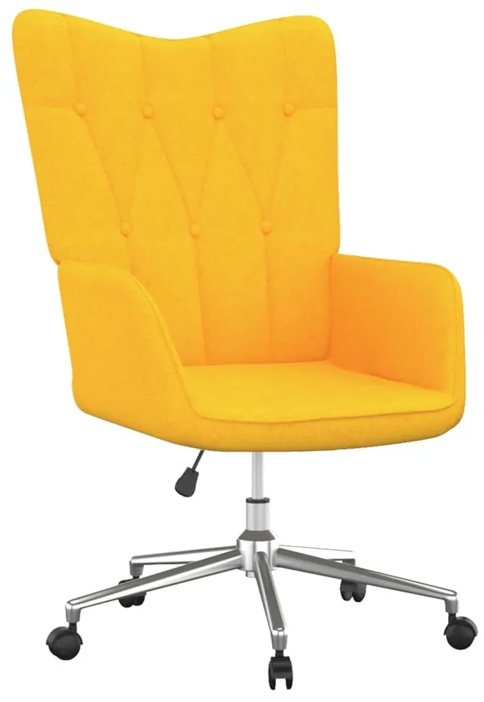 vidaXL Relaxstoel stof mosterdgeel