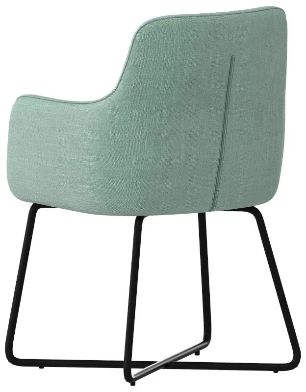 Eetkamerstoel - Arne - stof Bjorn grof geweven mint