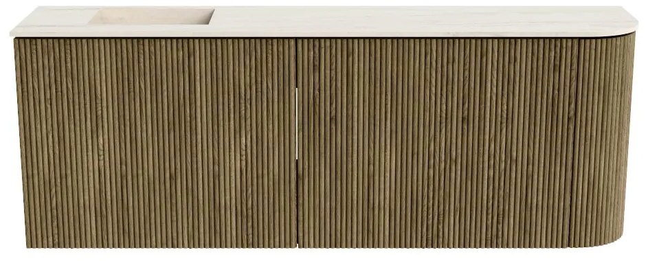 Mondiaz Joya DLux 110cm toiletmeubel ronding rechts dusk met wastafel faye links 1 kraangat meli