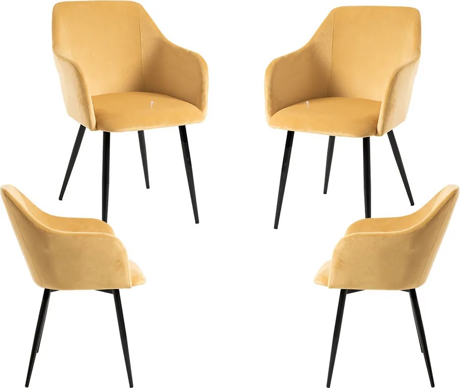 Pack 4 Sillas Puan Terciopelo