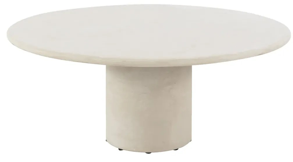4 Seasons Outdoor Hampton mortex low dining tuintafel met rond blad Ø 160 cm SALE Tuintafel beige weerbestendig