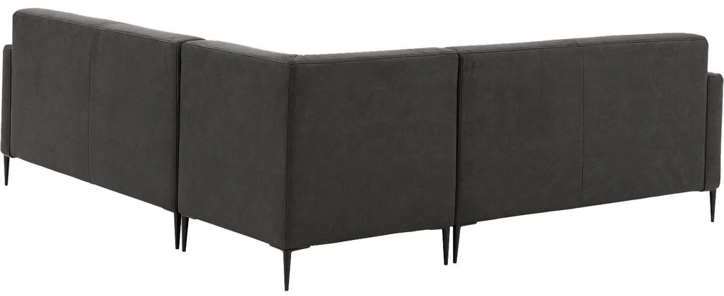 Goossens Key West antraciet, micro leer, 2,5-zits, modern design