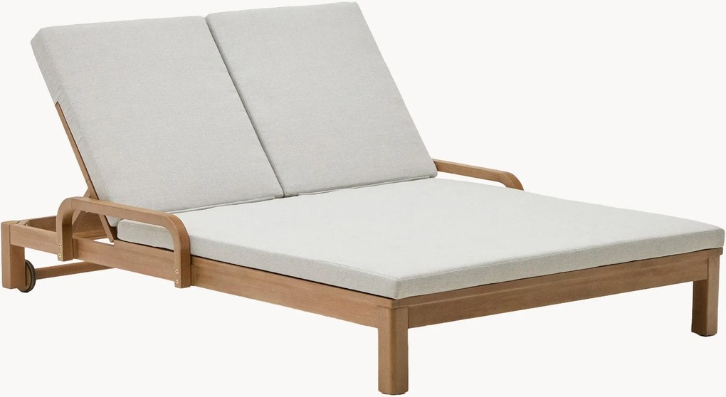 Dubbele zonneligstoel van eucalyptushout Sonsaura