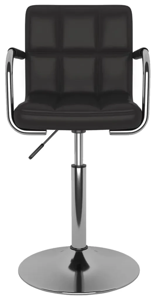 vidaXL Eetkamerstoelen draaibaar 6 st kunstleer zwart