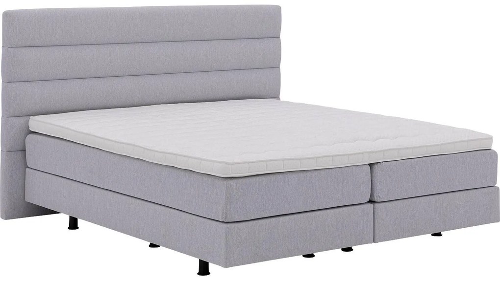 Goossens Boxspring Compleet Quatro Compleet, Vlak 140 x 200 cm box (=2x70cmx200cm) 2x matras gestoffeerd pocketvering, 1x matrastopper joy deluxe