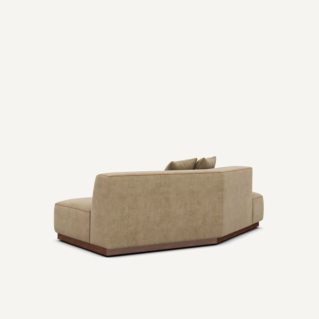 Halve bank links in stonewashed fluweel, JACOPO