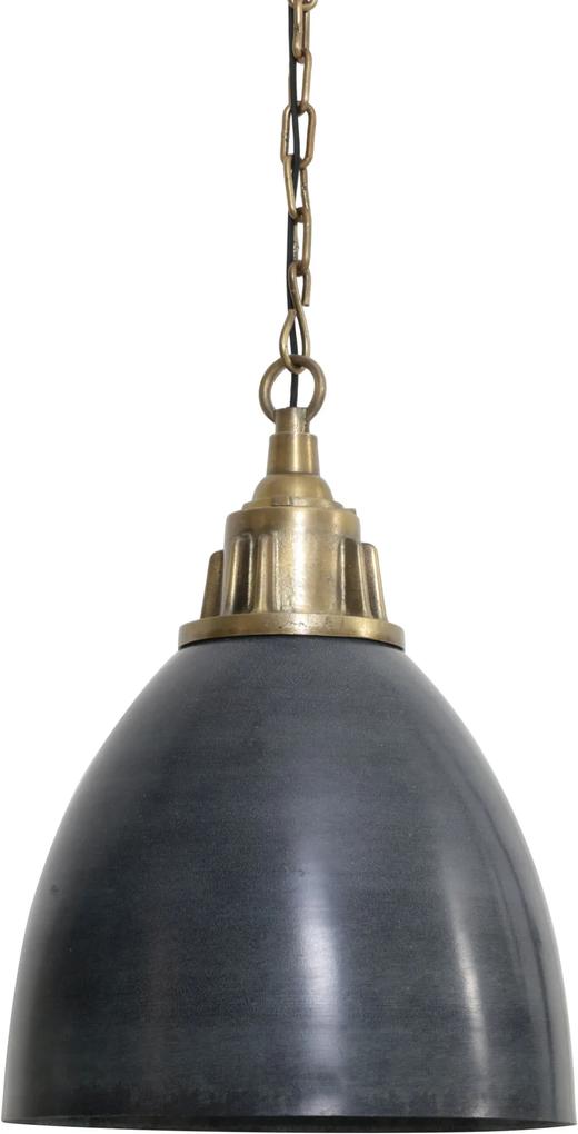 Hanglamp ANISHA - Blauw Zwart-Antiek-Brons - S