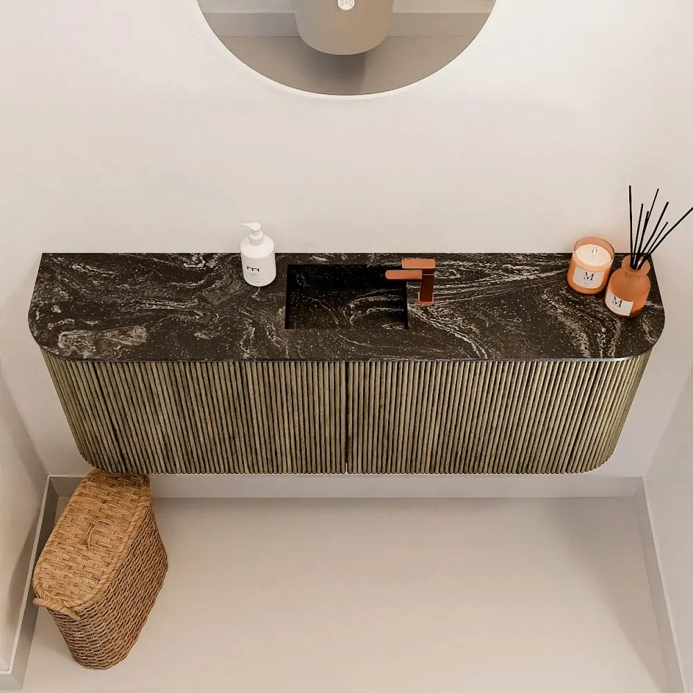 Mondiaz Joya DLux 115cm toiletmeubel ronding links/rechts dusk met wastafel faye midden 1 kraangat lava