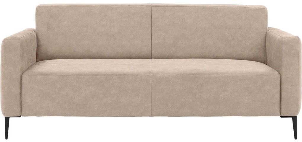 Goossens Key West beige, micro leer, 3-zits, modern design