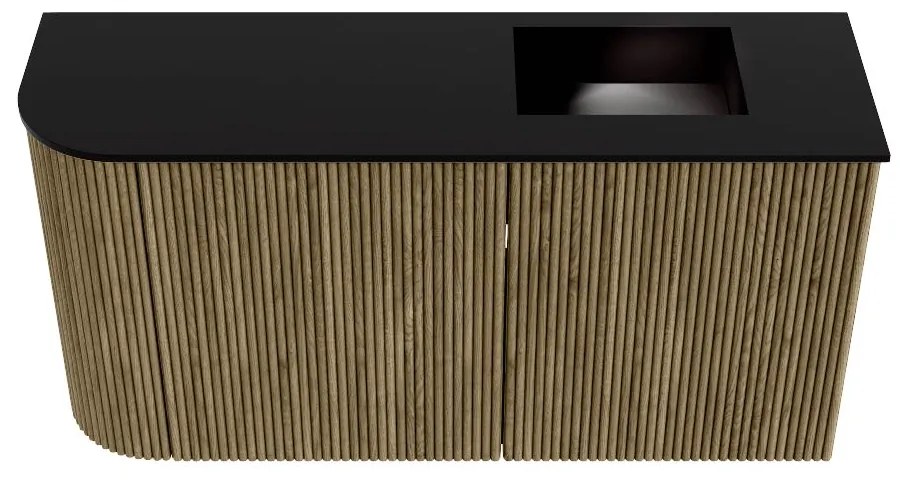 Mondiaz Joya 80cm toiletmeubel ronding links dusk met wastafel faye rechts zonder kraangat urban