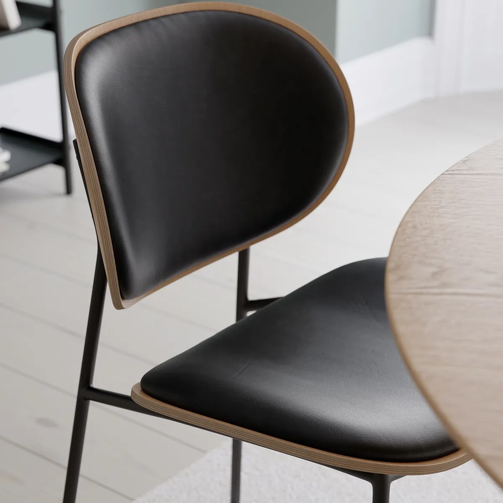 Dan-Form Clementina Design Eetkamerstoel Whitewash Eiken En Leer