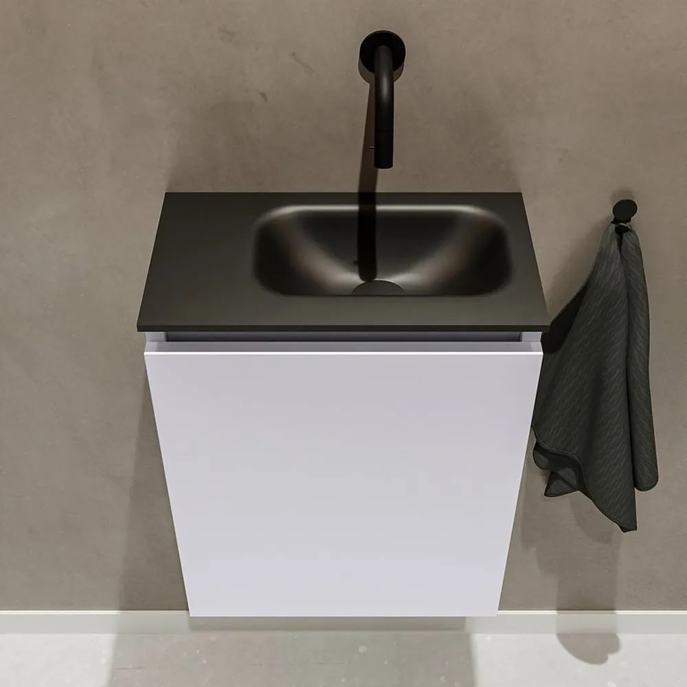 Mondiaz Ture 40cm toiletmeubel cale met wastafel urban rechts geen kraangat