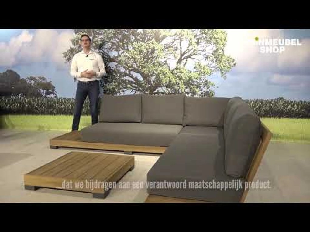 Hoek loungeset 5 personen Teak Naturel teak Lifestyle Garden Furniture Hilton
