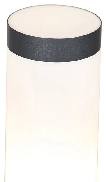 Buitenlamp paal antraciet met opaal 80 cm IP44 - Rox Modern E27 IP44 Buitenverlichting cilinder / rond