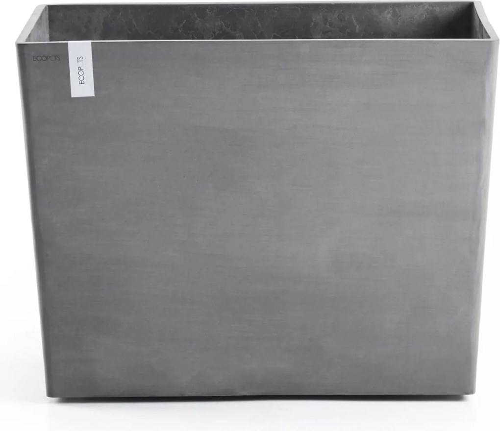 Ecopots plantenbak Paris Wheels 85- Rechthoekig - Grey - 85,2 x 39,5 x H65,8 cm