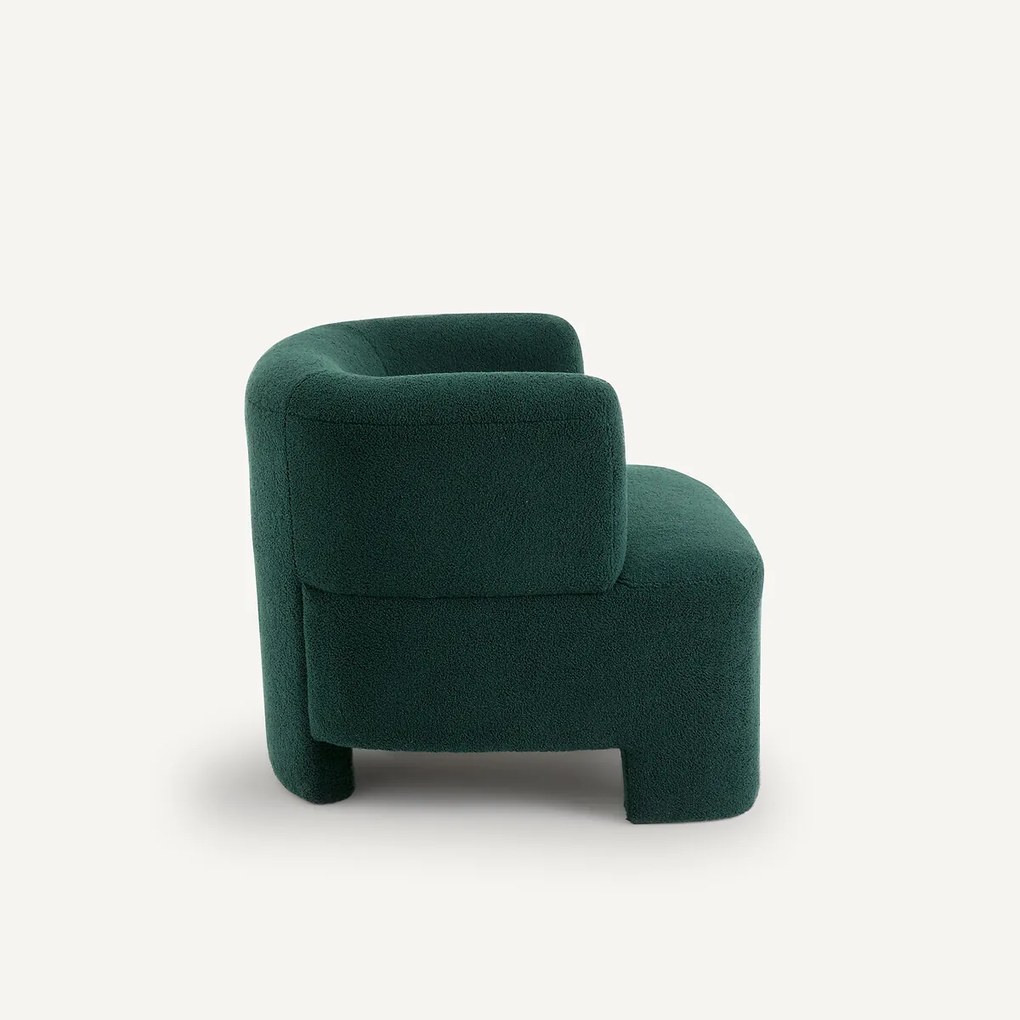 Fauteuil groot model, bouclette stof, Darrel