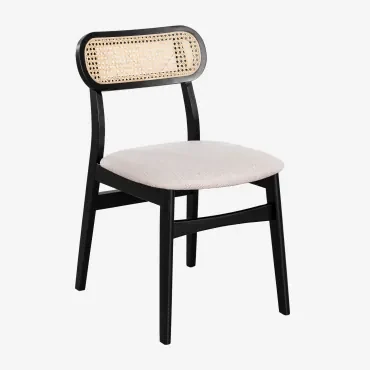 Set Van 2 Houten Eetkamerstoelen Leivel Gewoon Zwart - Sklum