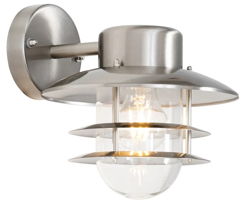 Industriële wandlamp staal IP44 - Shell