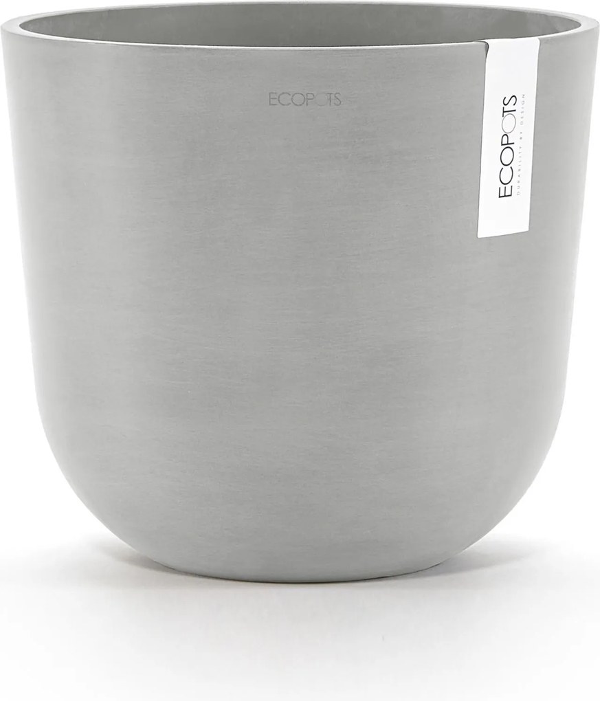 Ecopots bloempot Oslo 25 - Rond - White Grey - Diameter 25 x H21,8 cm