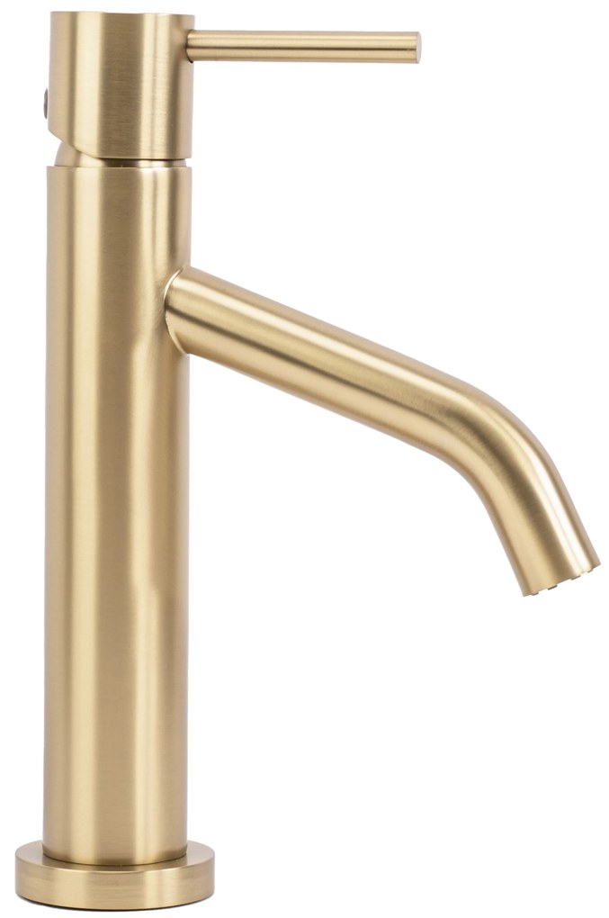 Wastafelkraan Rea Level Gold Brush Low
