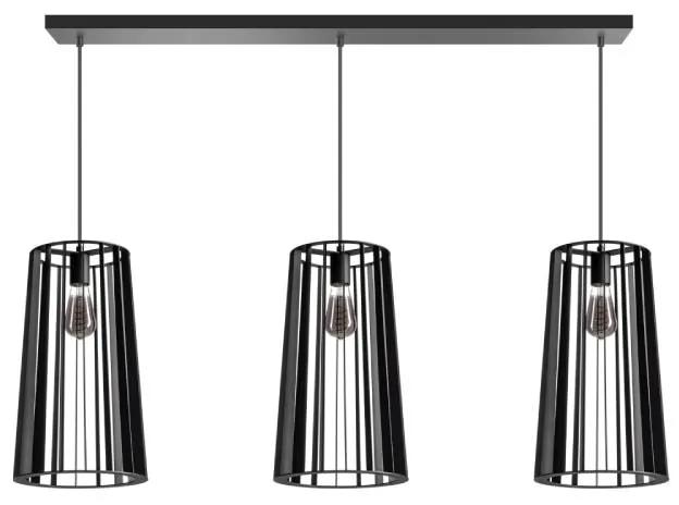 Blackbird 3 Lichts Hanglamp | Trading Lighting | Metaal | Zwart   | Cavetown