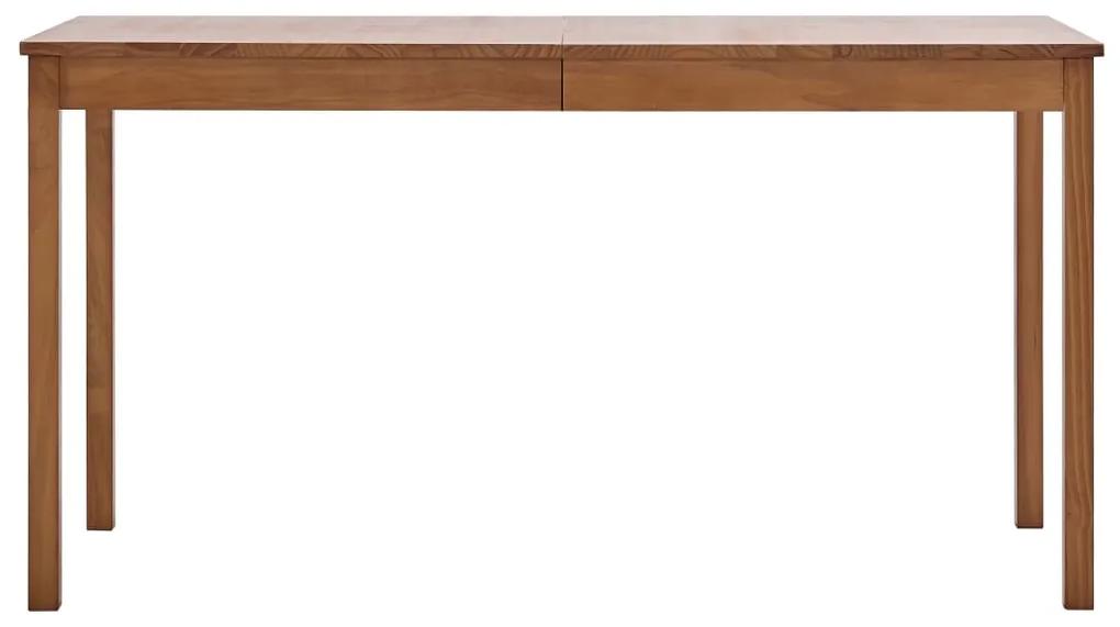 vidaXL Eettafel 140x70x73 cm grenenhout honingbruin