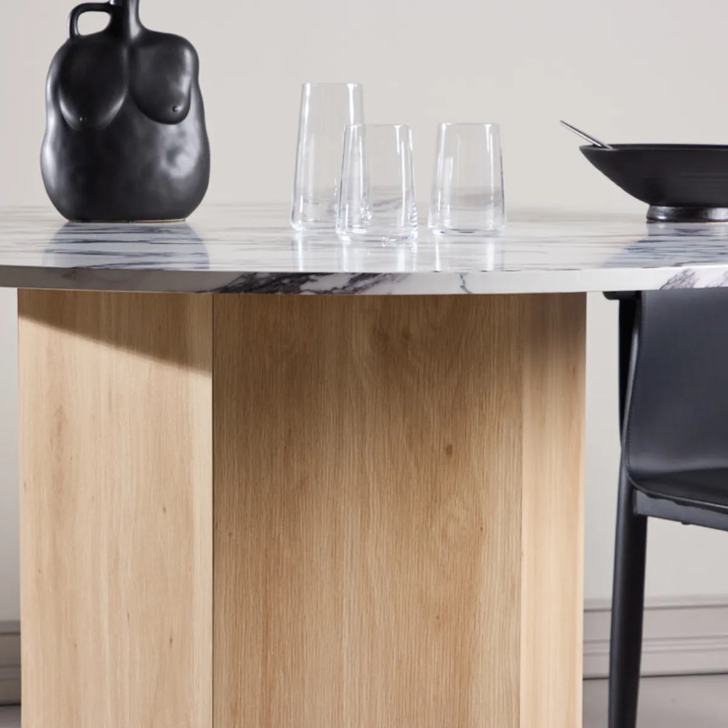 Ronde Eettafel Vijfhoekpoot Lichtgrijs - 120 X 120cm.