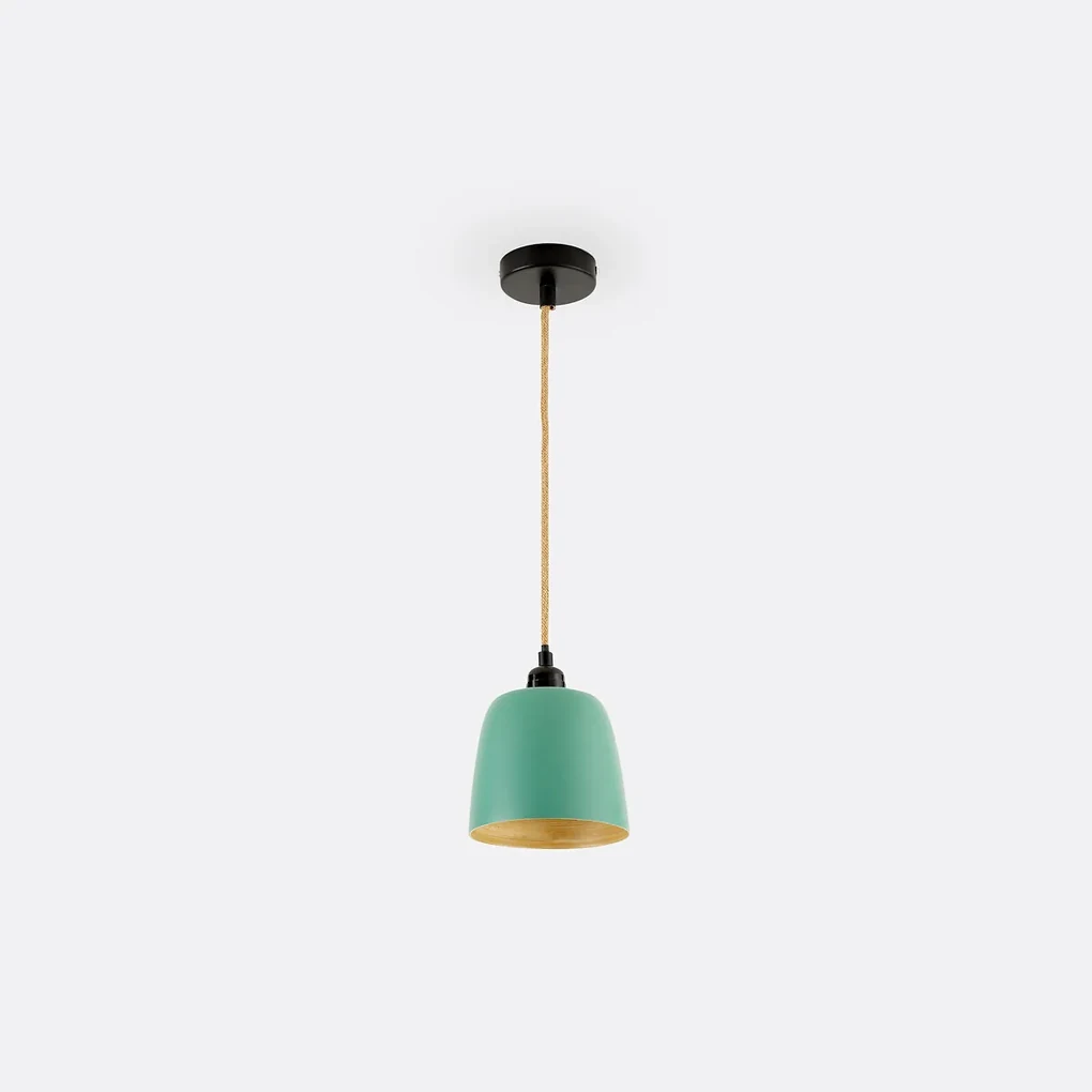 Hanglamp in gekleurd bamboeØ15 cm, Bineta