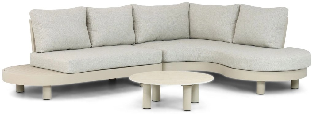 Loungeset tuin 5 personen Aluminium Taupe Lifestyle Garden Furniture Organio