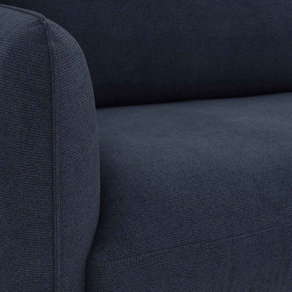 4-zits hoekbank rechts in polyester, LOMÉO