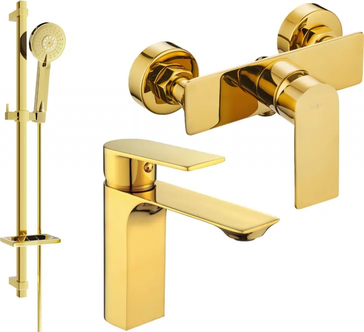 Mexen Alexa DQ40 doucheset, goud - 71204DQ40-50