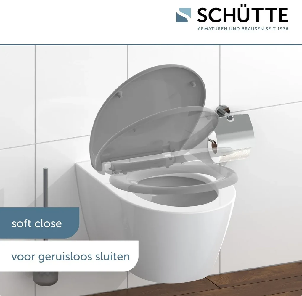 Schutte Miles toiletzitting duroplast met softclose en quick release antraciet