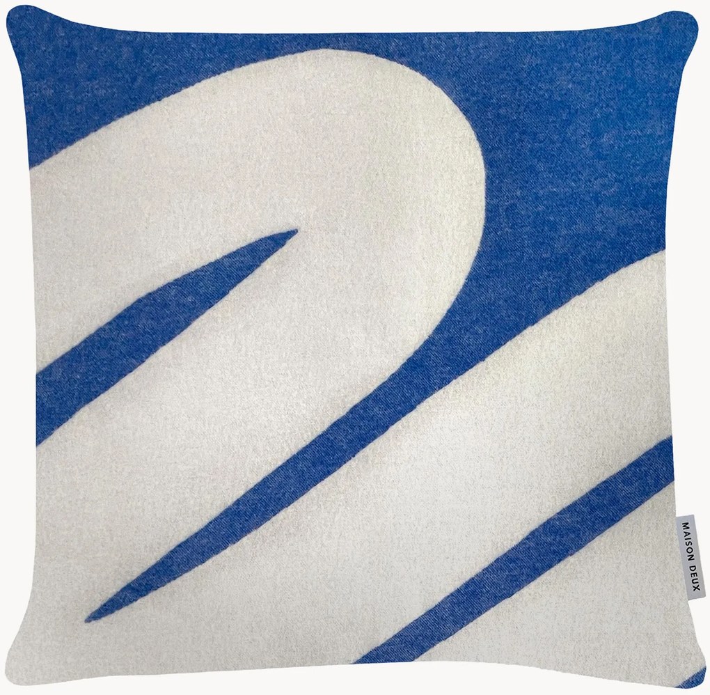 Decoratieve kussenhoes Swirl van Nieuw-Zeelandse wol