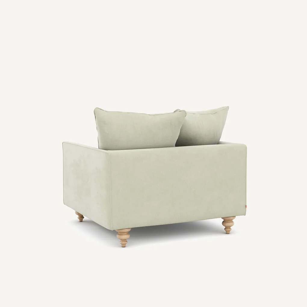 Fauteuil stonewashed fluweel, Lazare