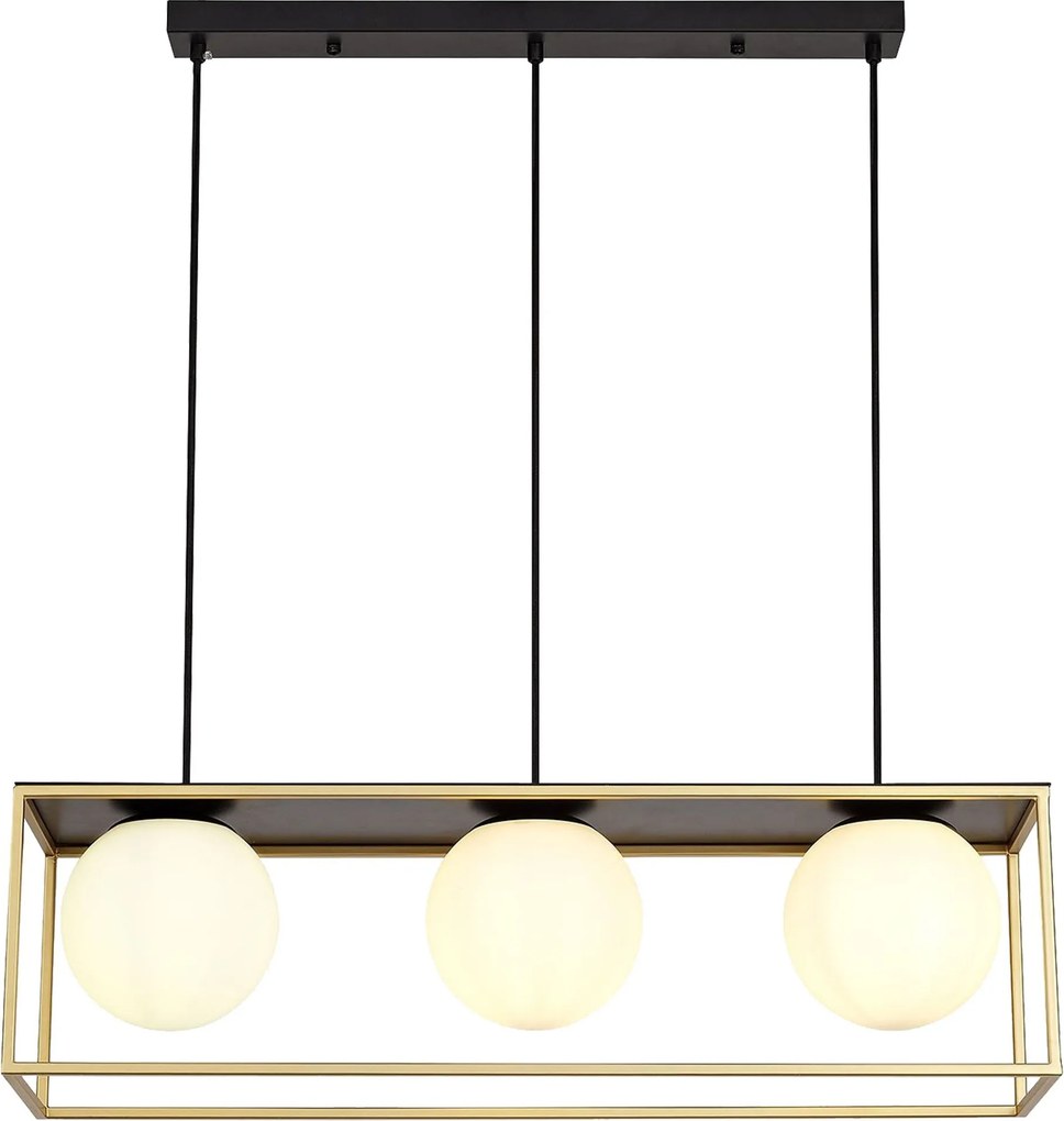 Plafondlamp Zwart Goud APP1164-3CP