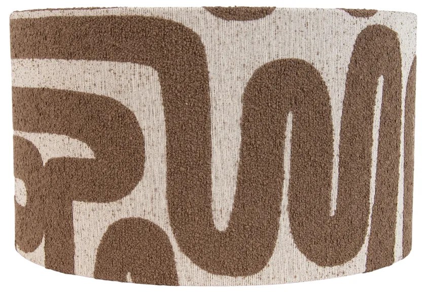 Stoffen lampenkap bruin met beige gestreept 35/35/20 Modern cilinder / rond rond