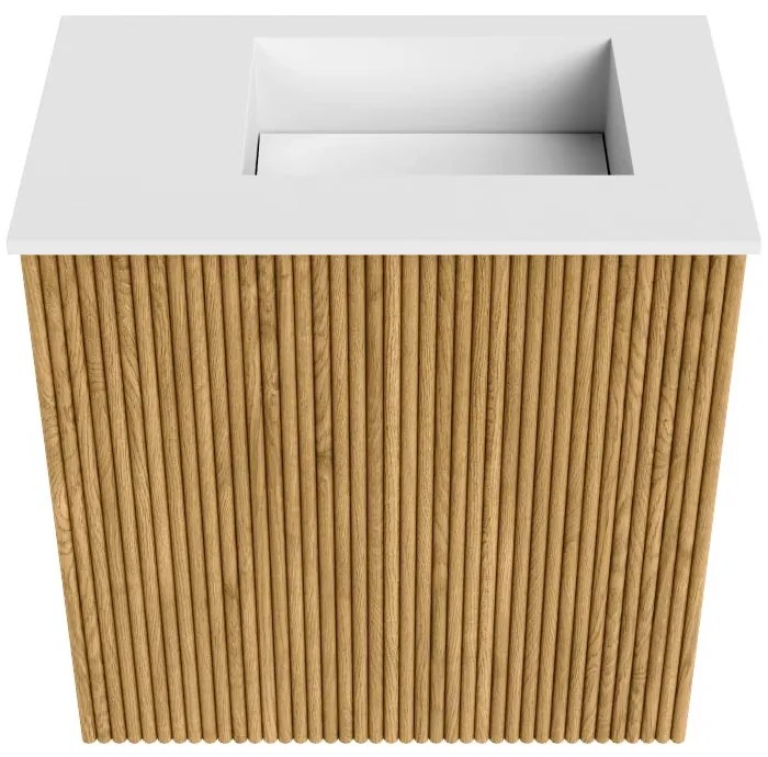 Mondiaz Joya 40cm toiletmeubel oak met wastafel faye rechts 1 kraangat talc