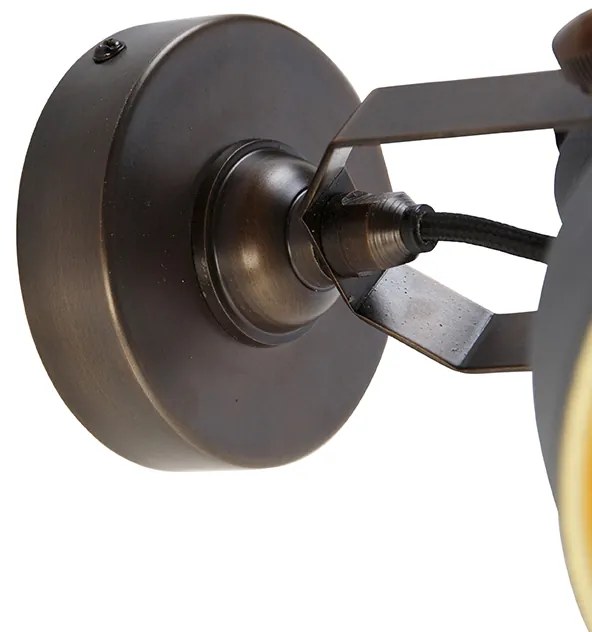 Industriële wandlamp beton met koper verstelbaar - Liko