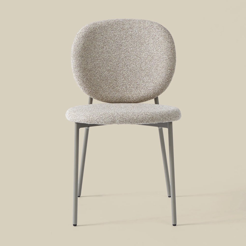 Moderne Stoelen Stapelbaar Beige