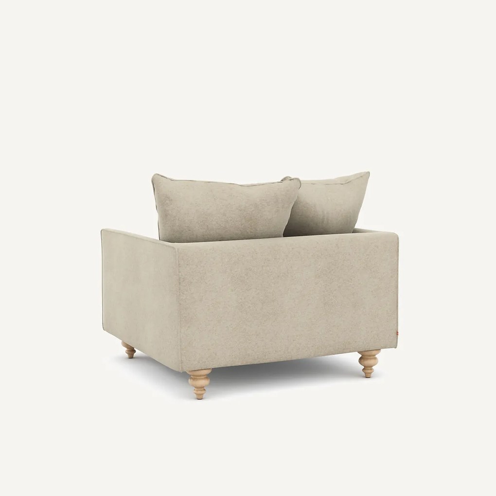 Linnen fluwelen fauteuil, LAZARE