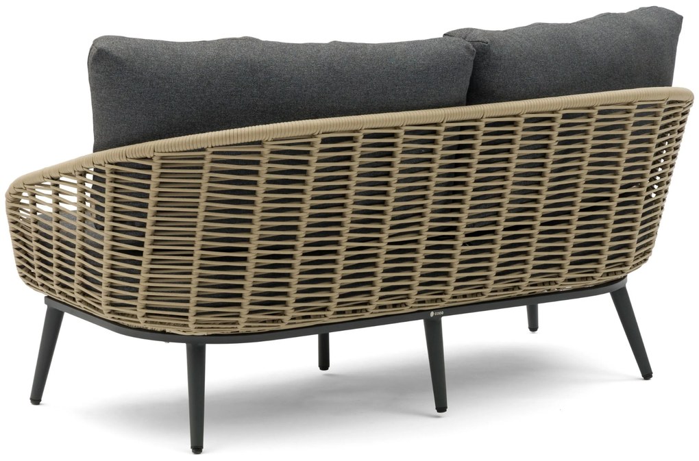 Stoel en Bank Loungeset 5 personen Aluminium/rope Grijs Coco Vinci/Toscane