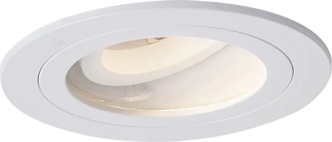 Set van 6 moderne inbouwspots wit draai- en kantelbaar IP44 - Chuck