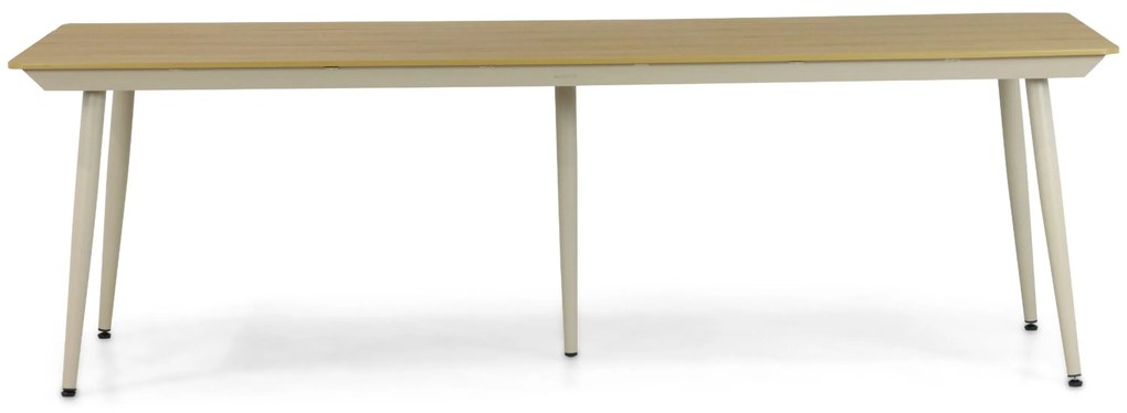 Dining Tuintafel rechthoekig  240 x 92 cm Aluminium/Polywood (teakfinish) Taupe Matale