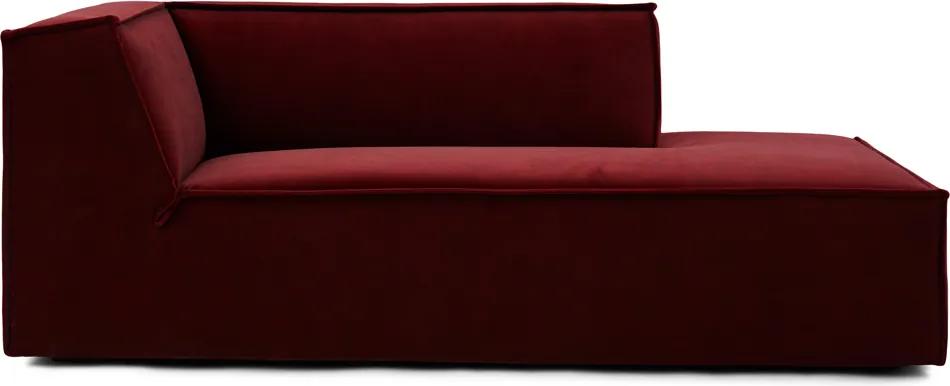 Rivièra Maison - The Jagger Chaise Lounge Right, velvet, vineyard burgundy - Kleur: rood
